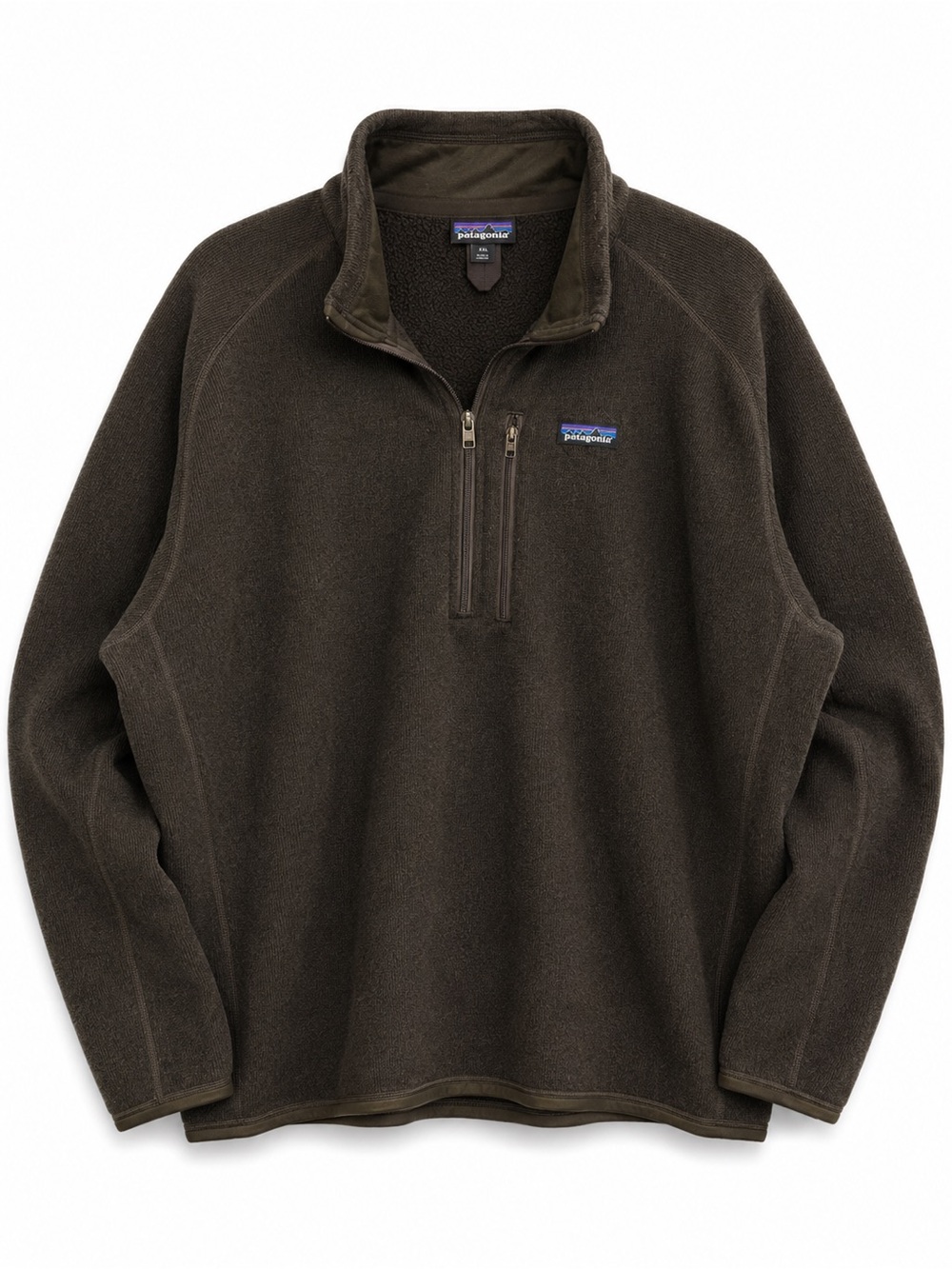 Patagonia Better Sweater 1/4 Zip Fleece Pullover Mens XXL Dark Olive Brown